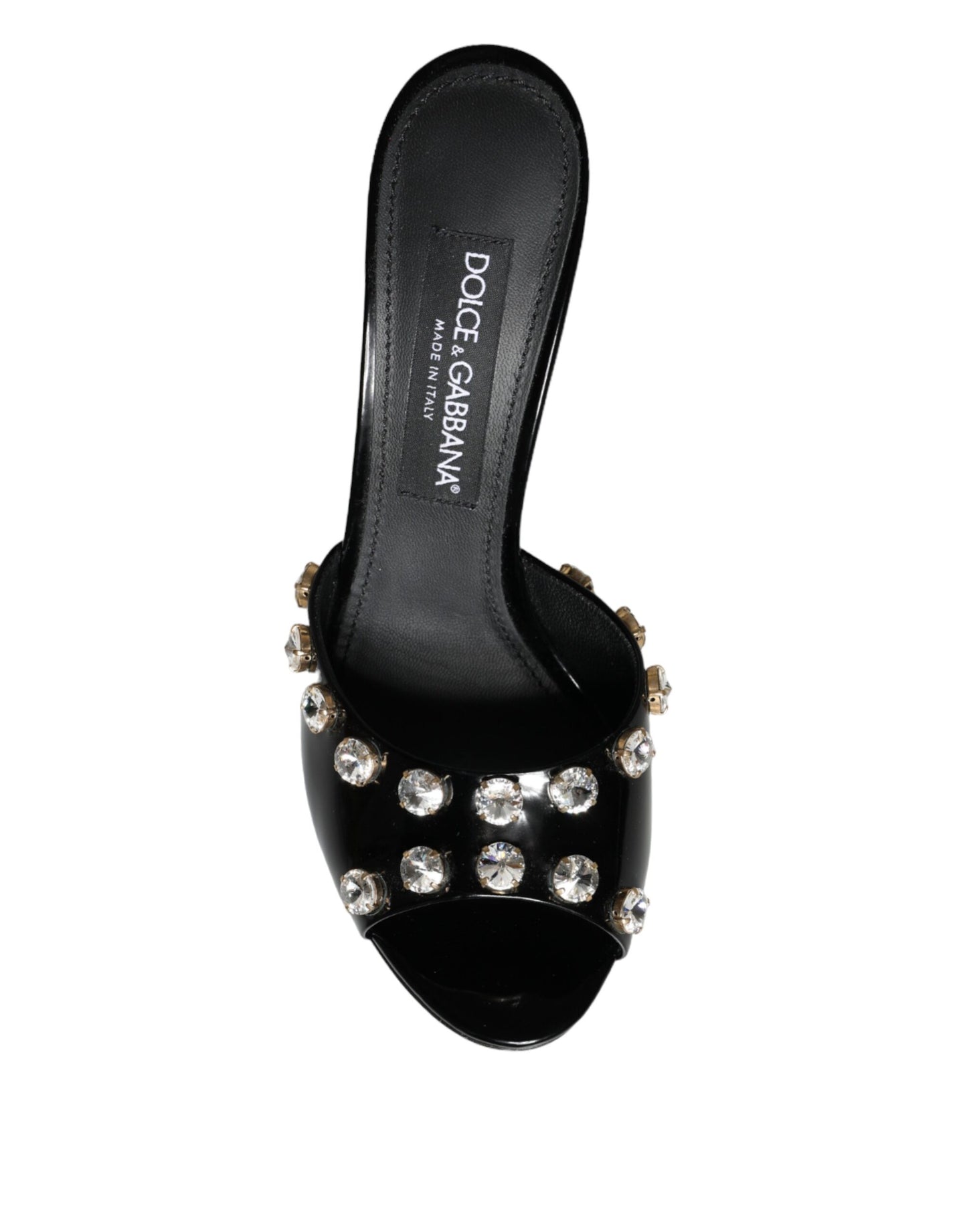 Sandalias Keira con tacones de cristal negro