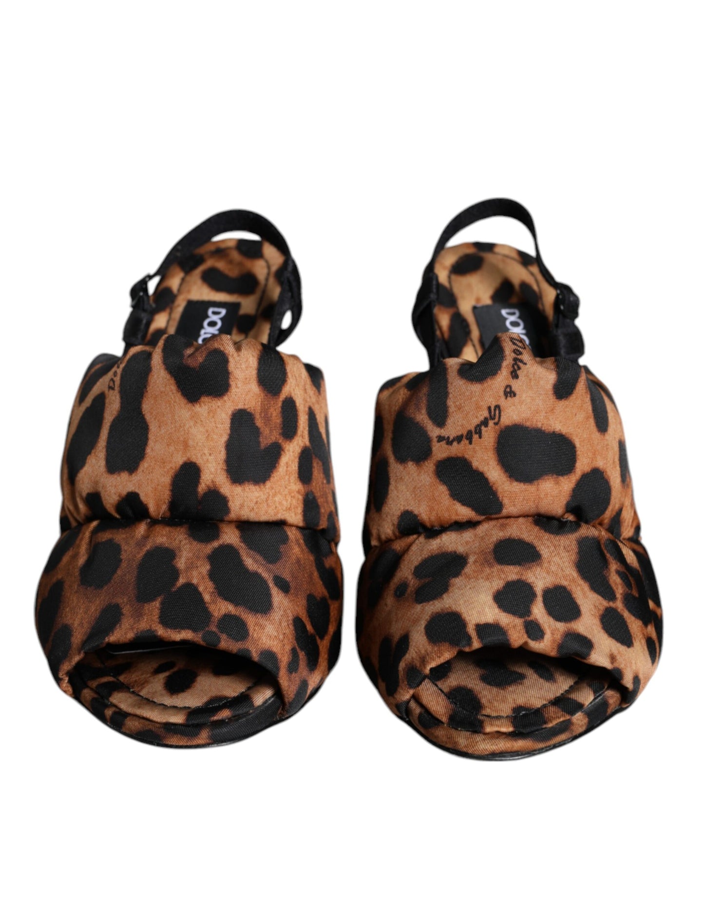 Sandalias Keira con tira trasera y estampado de leopardo marrón