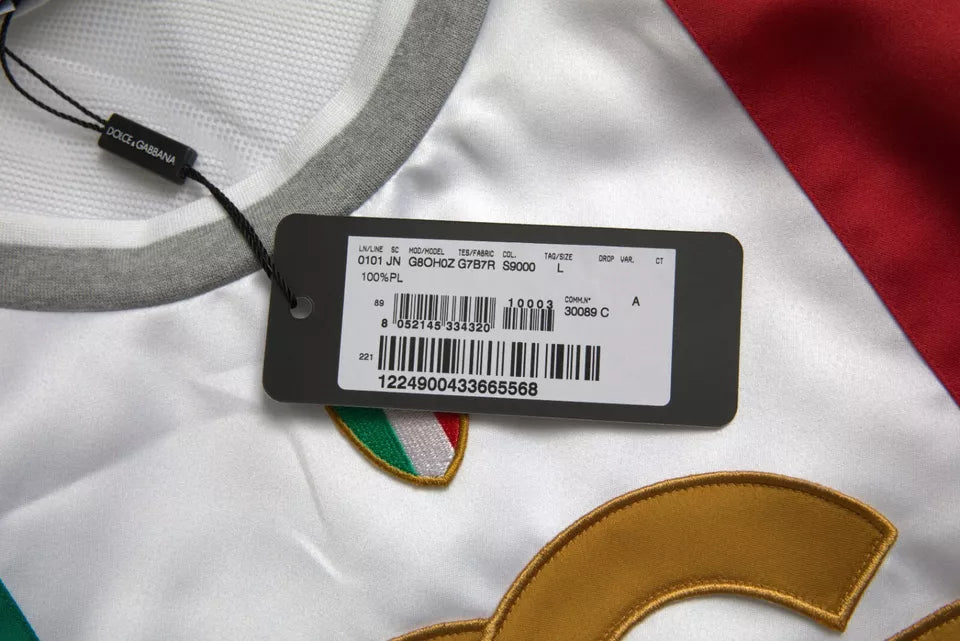 T-shirt sans manches blanc et vert avec drapeau italien