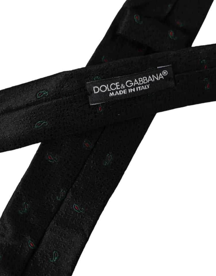 Cravate ajustable pour homme 100 % soie Black Fantasy