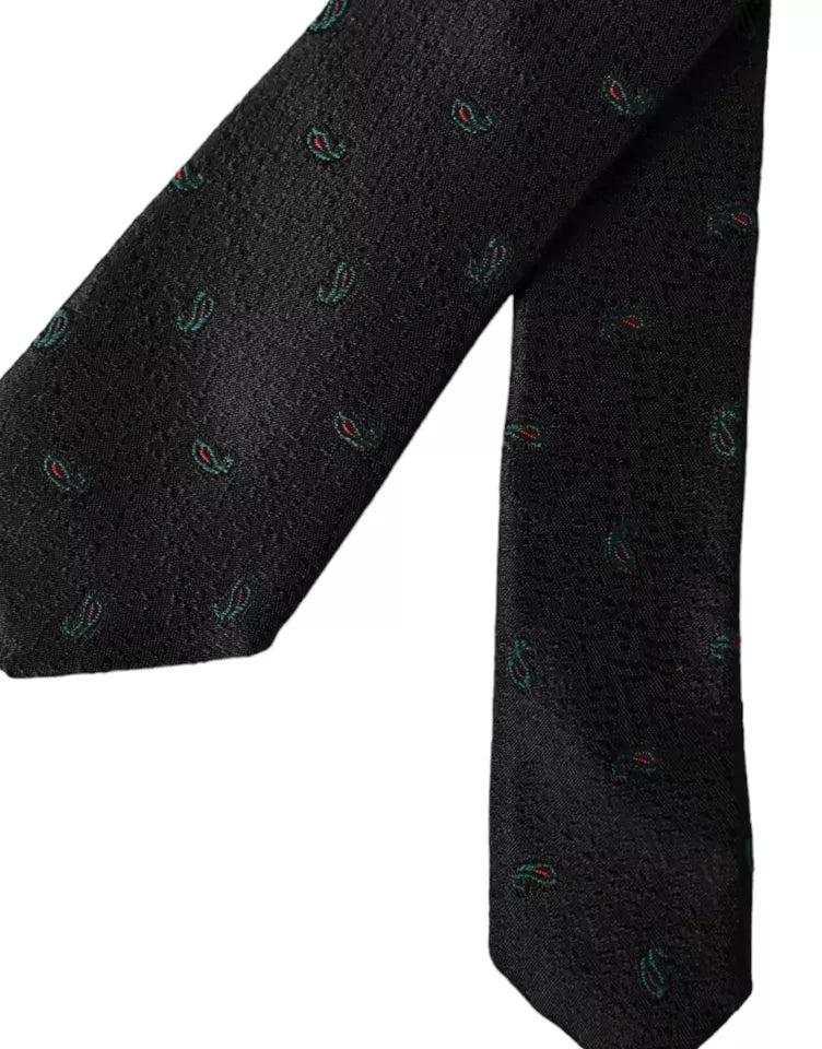 Cravate ajustable pour homme 100 % soie Black Fantasy