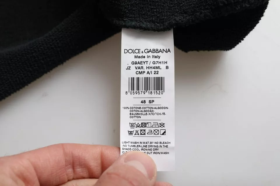 T-shirt court à capuche et manches courtes en coton noir