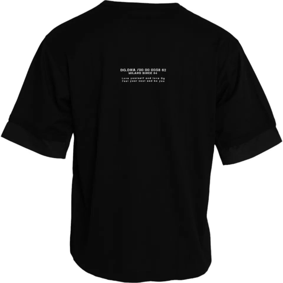 T-shirt homme à manches courtes et poche en coton noir