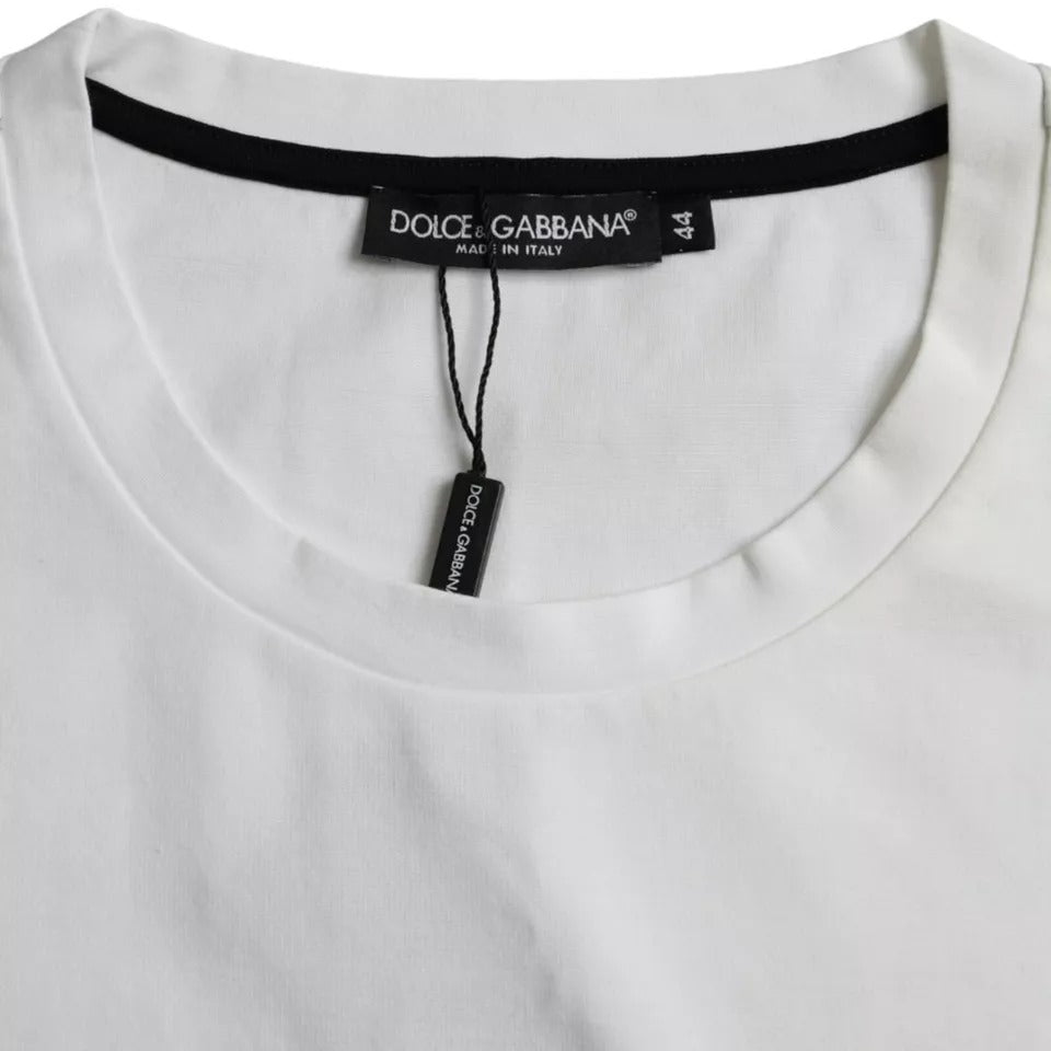T-shirt homme en coton imprimé lèvres rouges et blanches