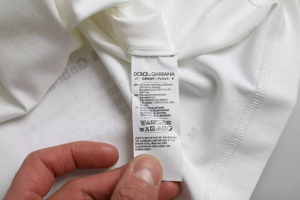 T-shirt homme en coton imprimé lèvres rouges et blanches