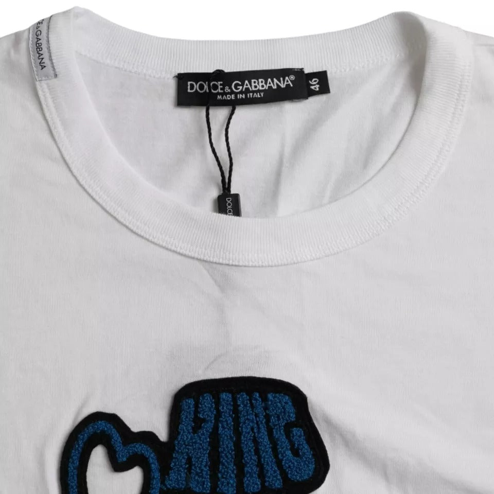 T-shirt col rond manches courtes blanc King Of Love