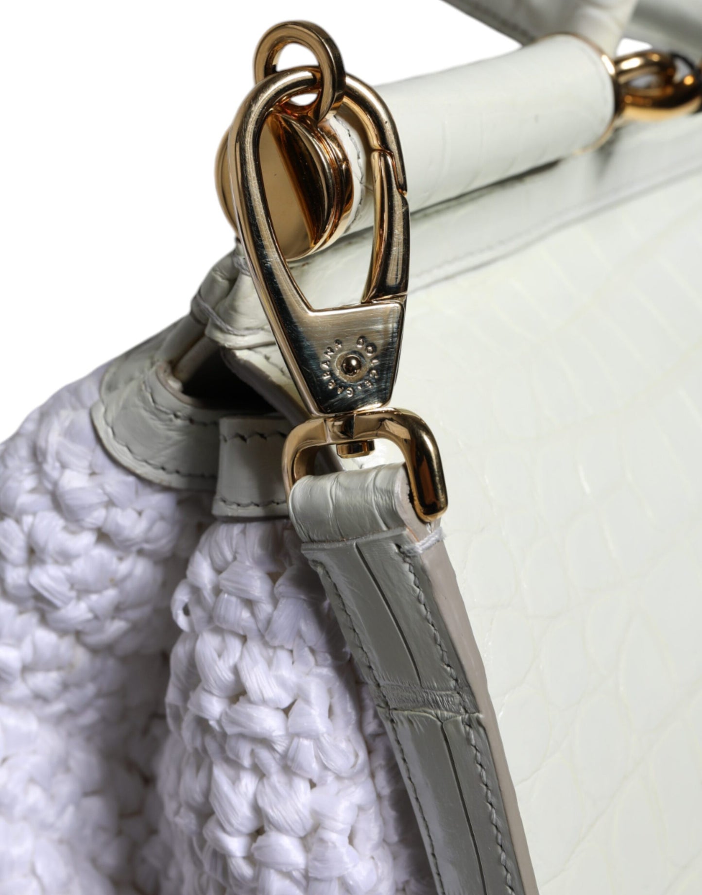 Sac bandoulière SICILY en cuir raphia blanc