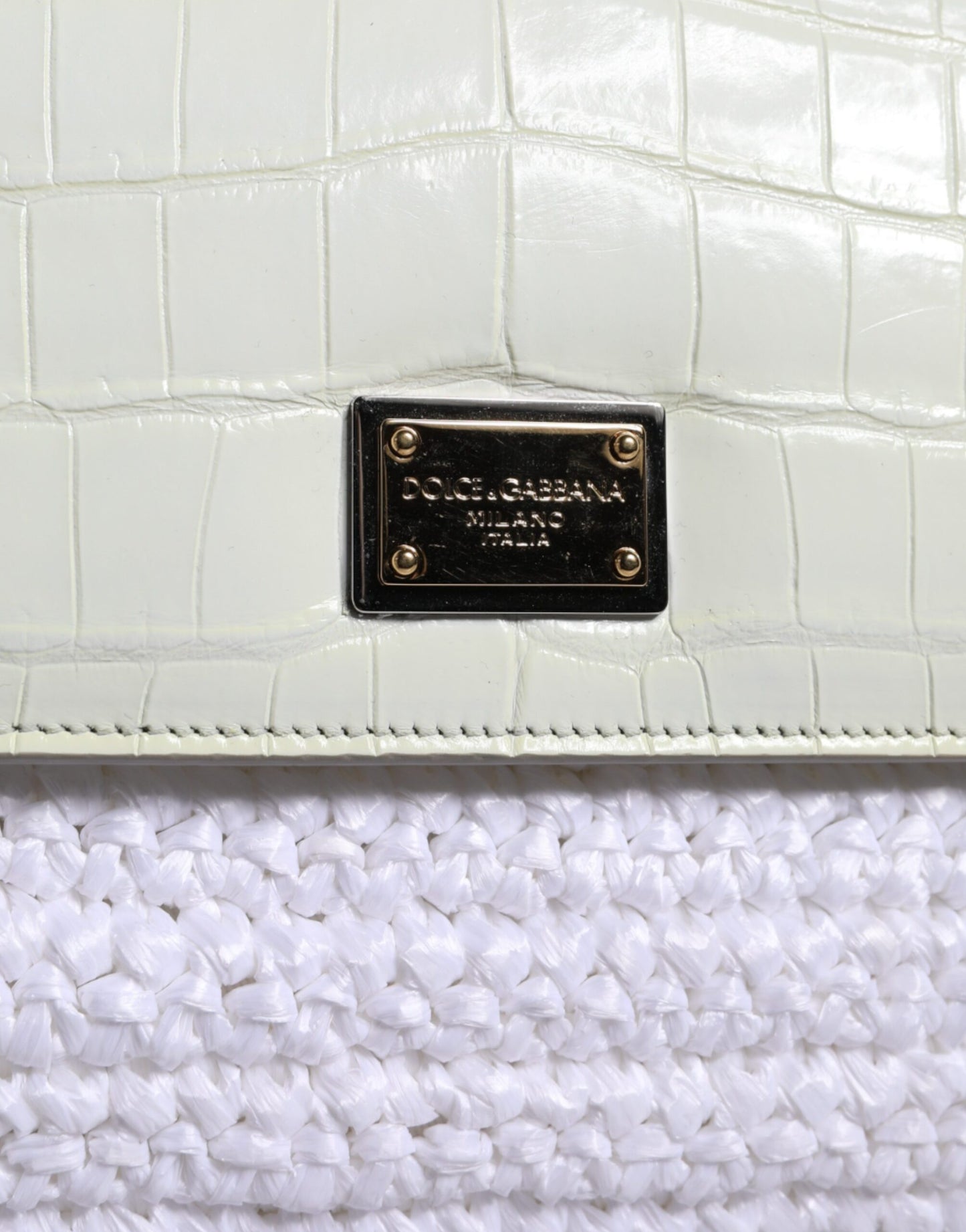 Sac bandoulière SICILY en cuir raphia blanc