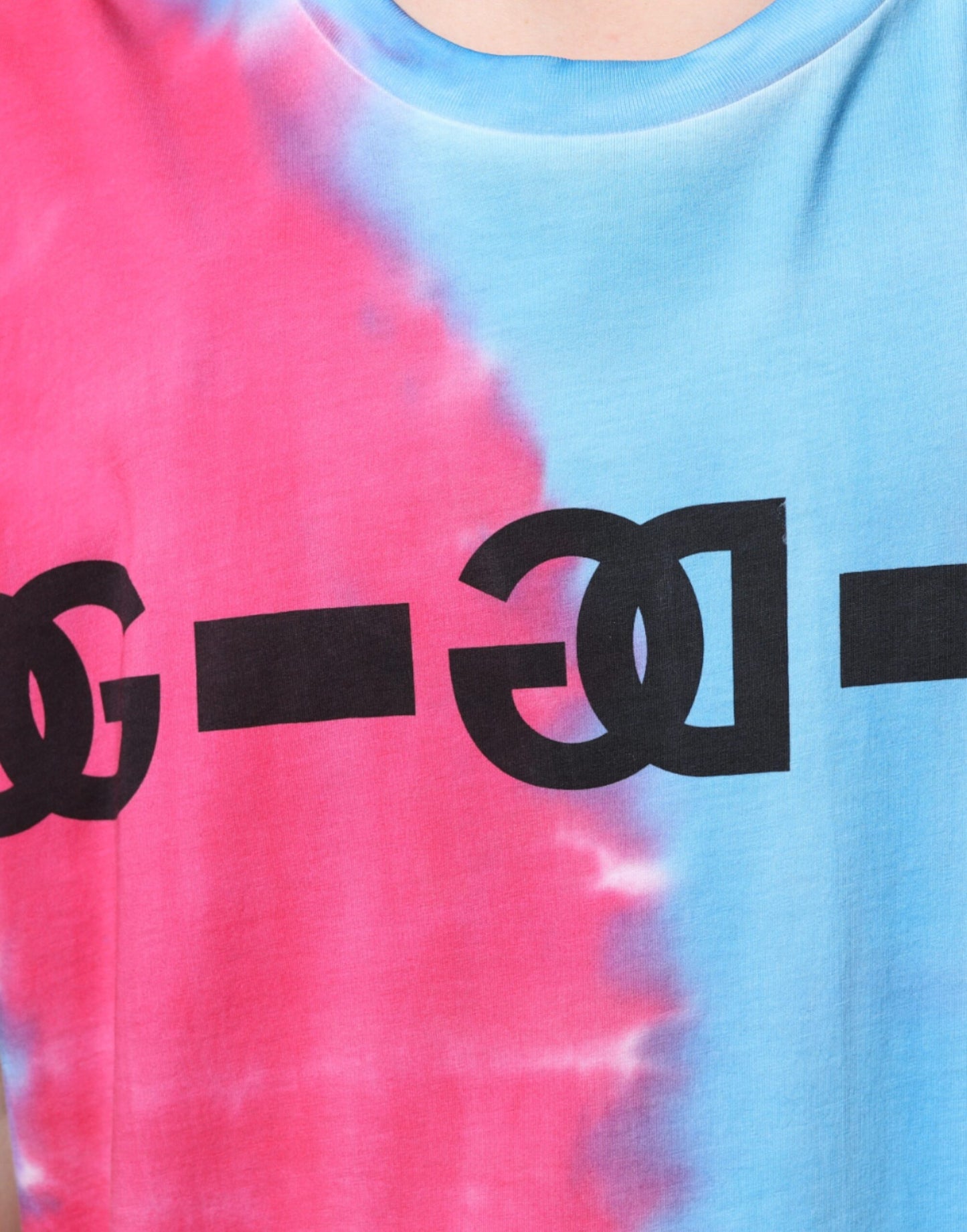 T-shirt sans manches en coton tie-dye multicolore