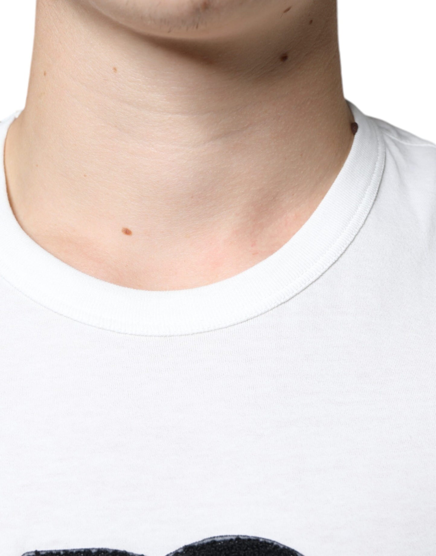 T-shirt en coton blanc avec logo DG imprimé