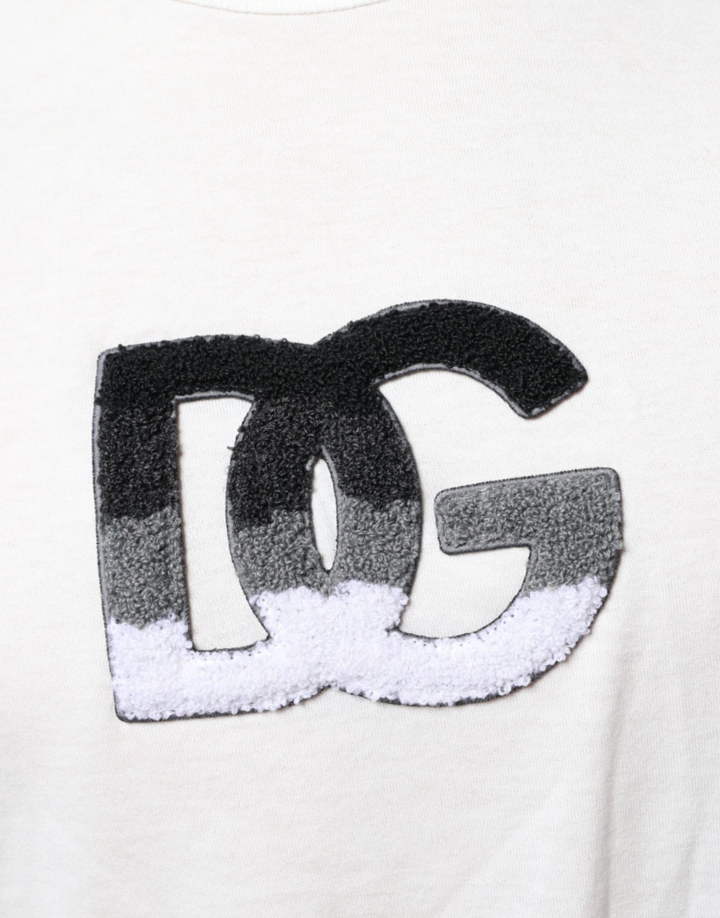 T-shirt en coton blanc avec logo DG imprimé