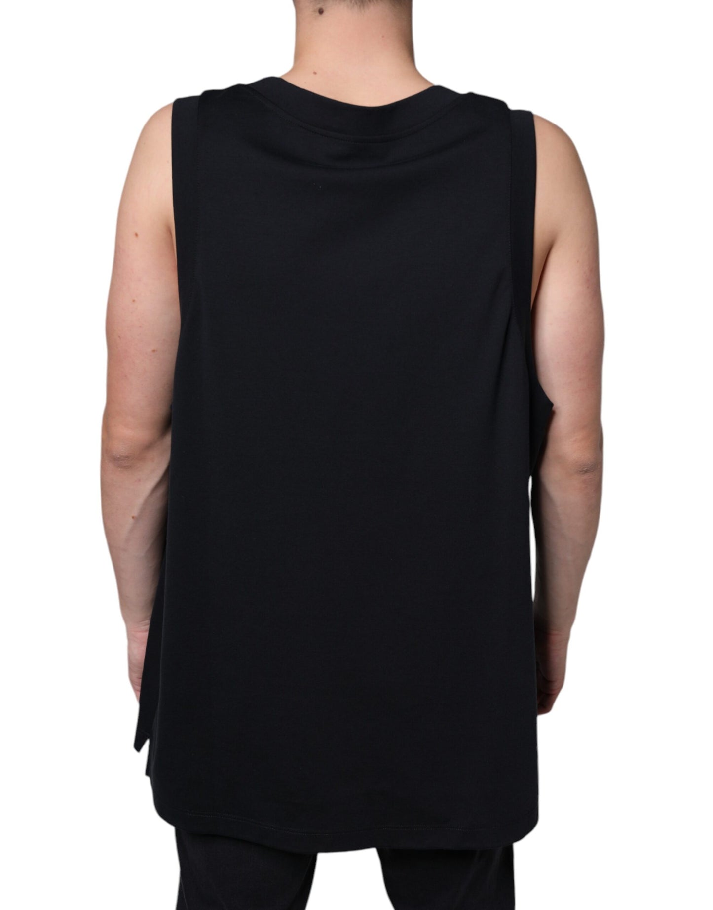 T-shirt sans manches en coton noir Born To Be Free