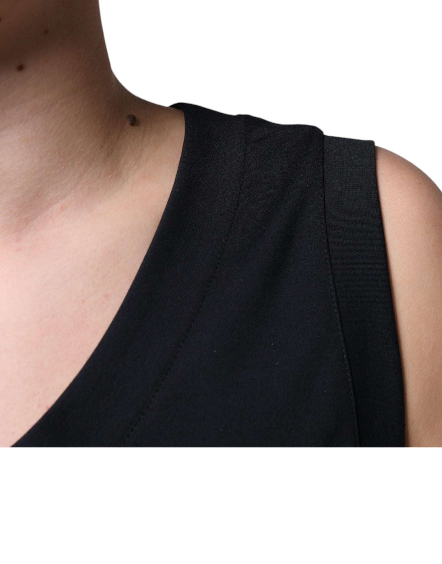 T-shirt sans manches en coton noir Born To Be Free