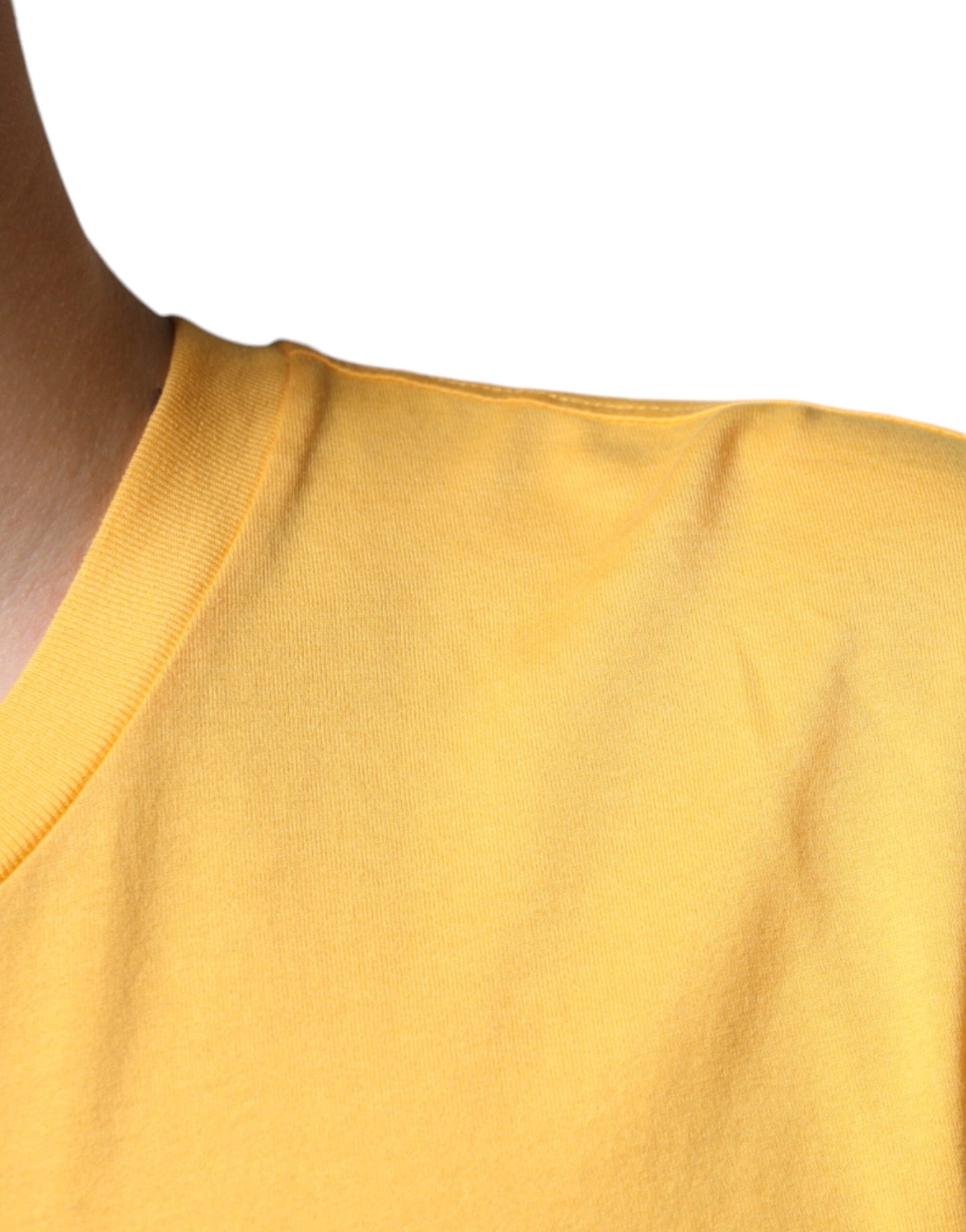 T-shirt ras du cou en coton à fleurs jaunes Secret Graden