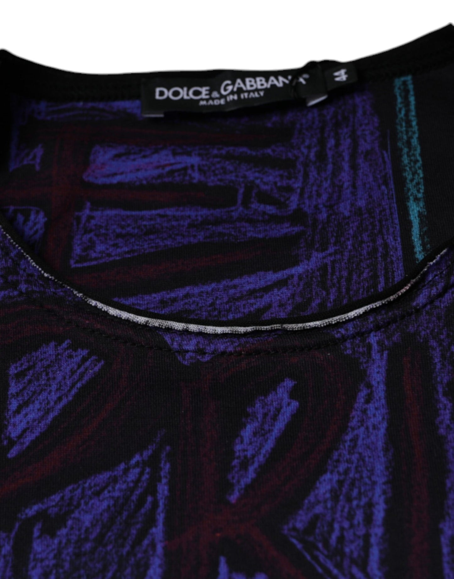 T-shirt en coton à imprimé graphique multicolore