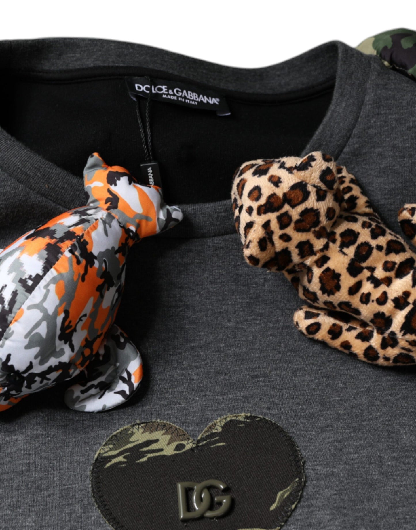 T-shirt en coton gris camouflage Animal Stuff