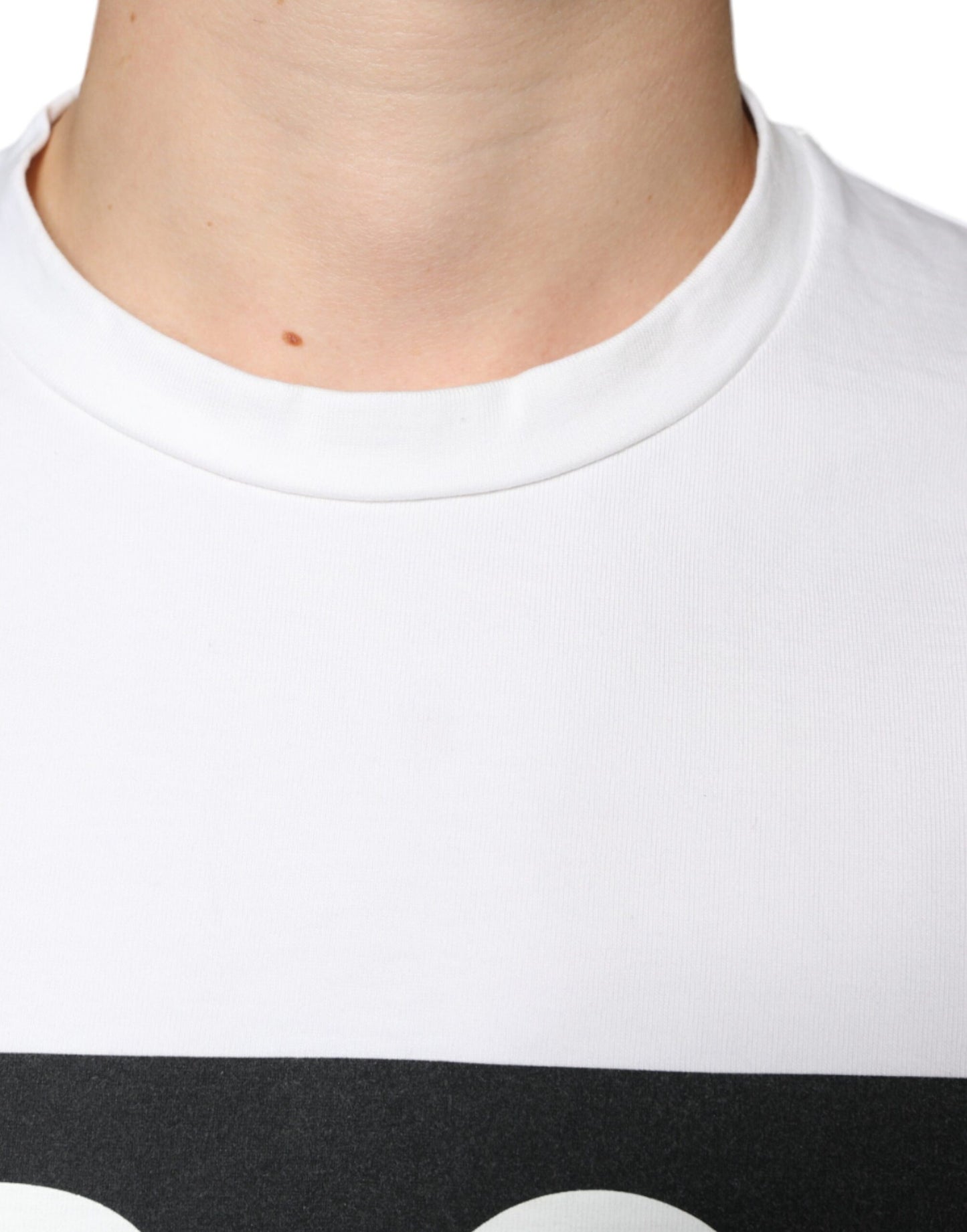 T-shirt décontracté en coton blanc avec logo DG imprimé