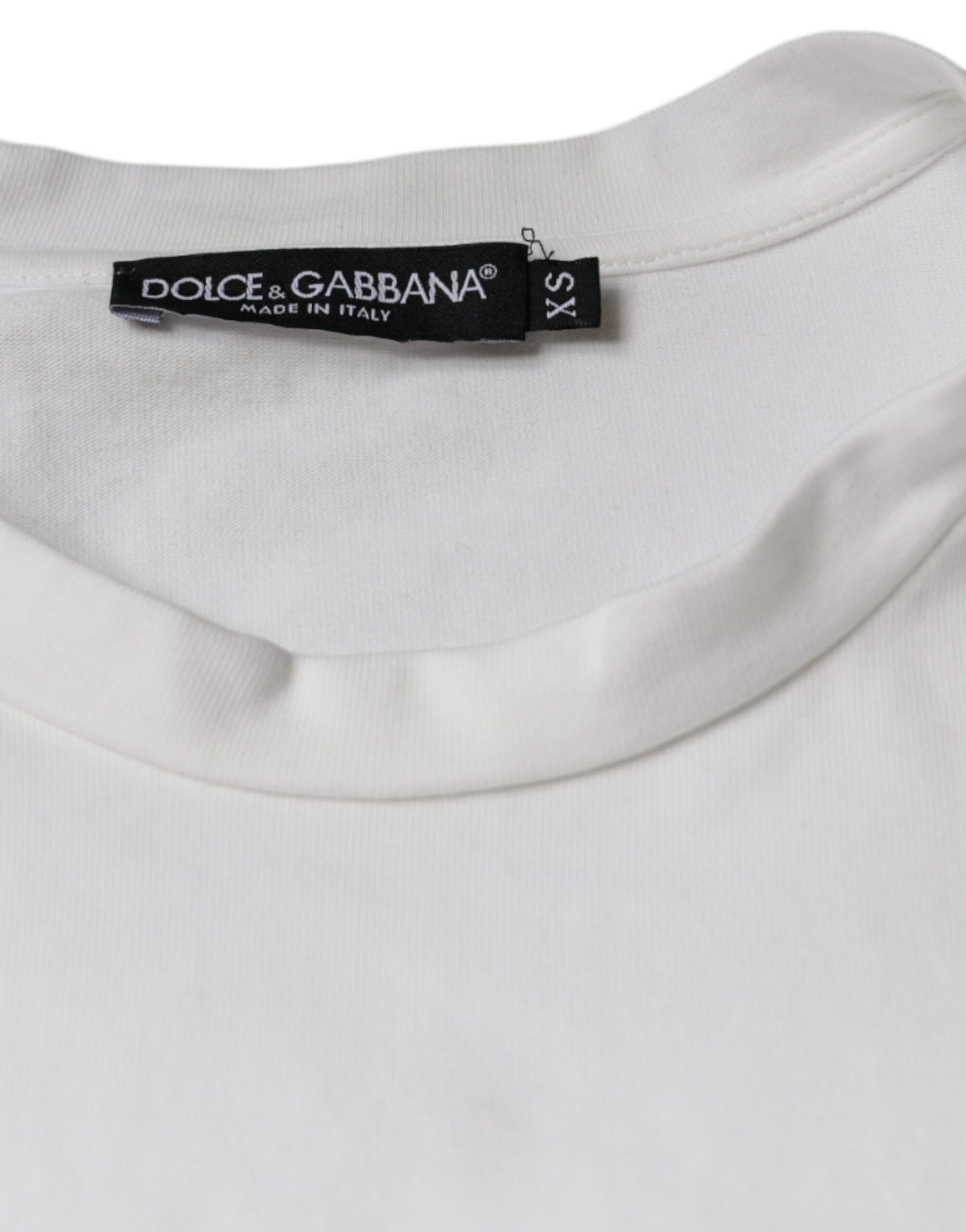T-shirt décontracté en coton blanc avec logo DG imprimé
