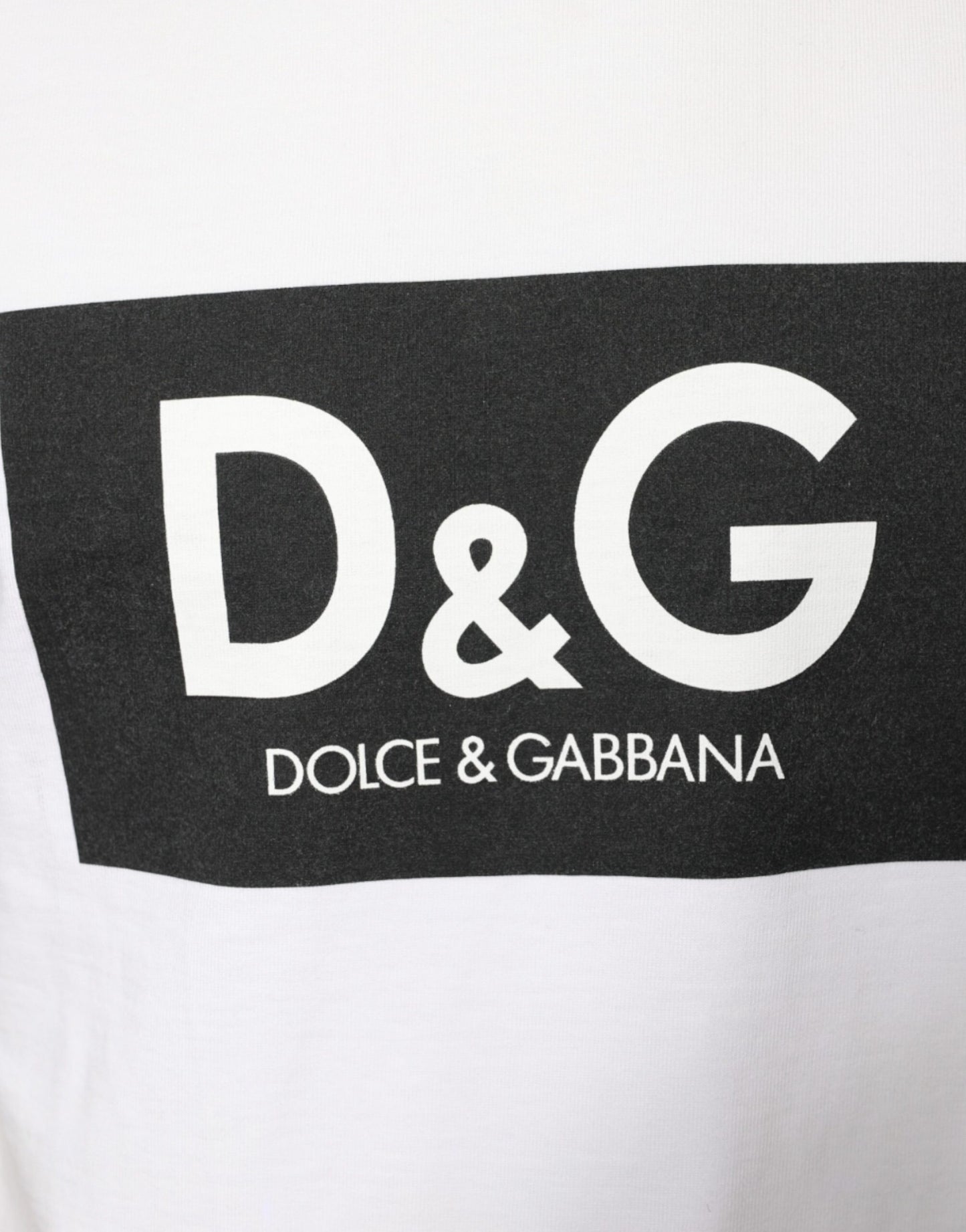 T-shirt décontracté en coton blanc avec logo DG imprimé