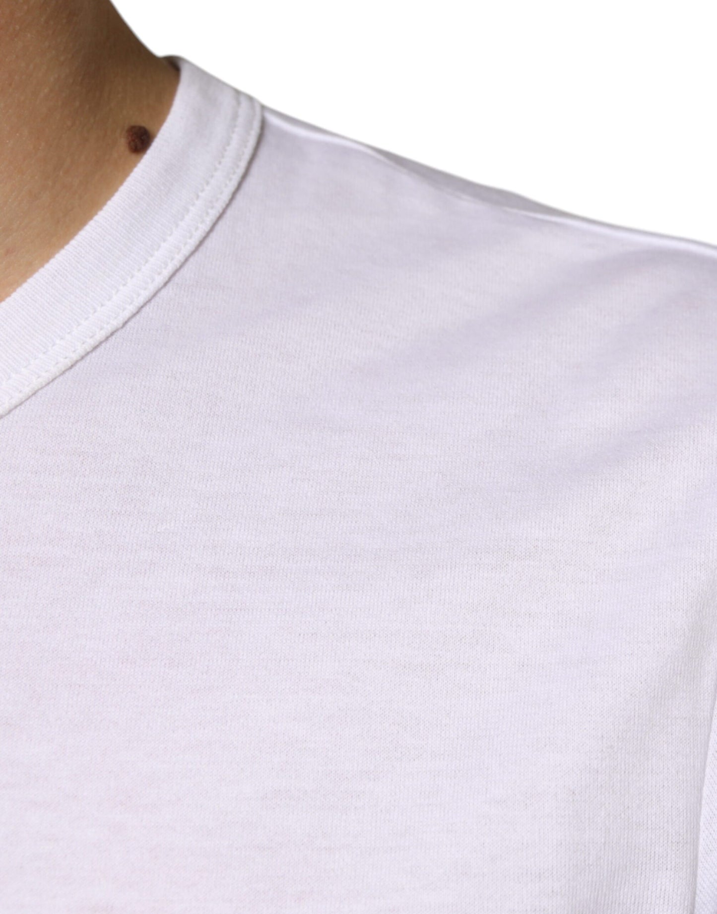 T-shirt à manches courtes en coton blanc avec poche