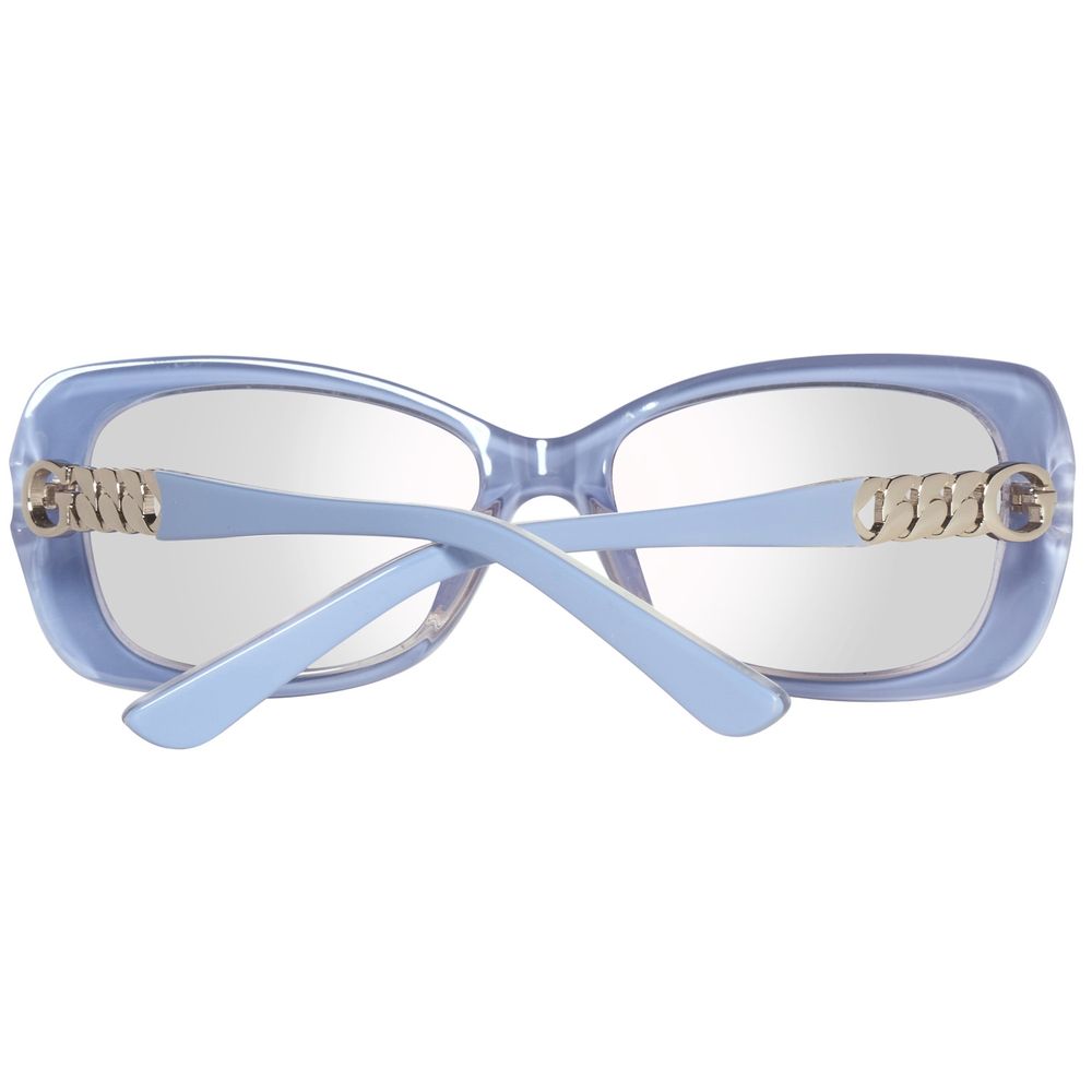 Lunettes de soleil en plastique bleu