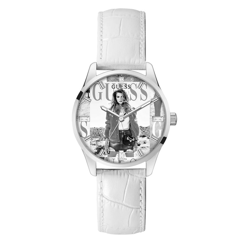 Montre en cuir blanc