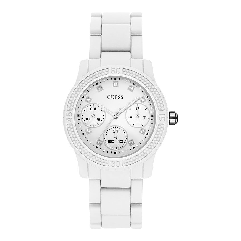 Montre en caoutchouc blanc