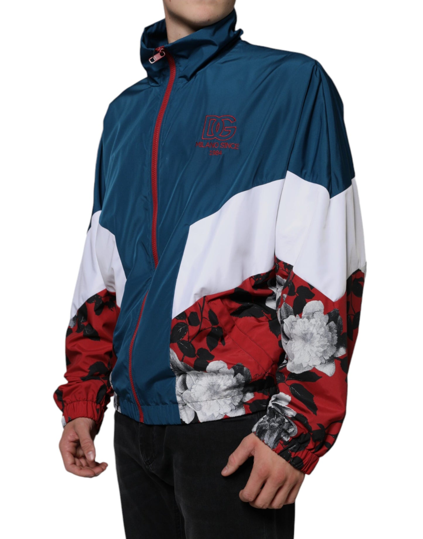 Veste zippée multicolore en polyester