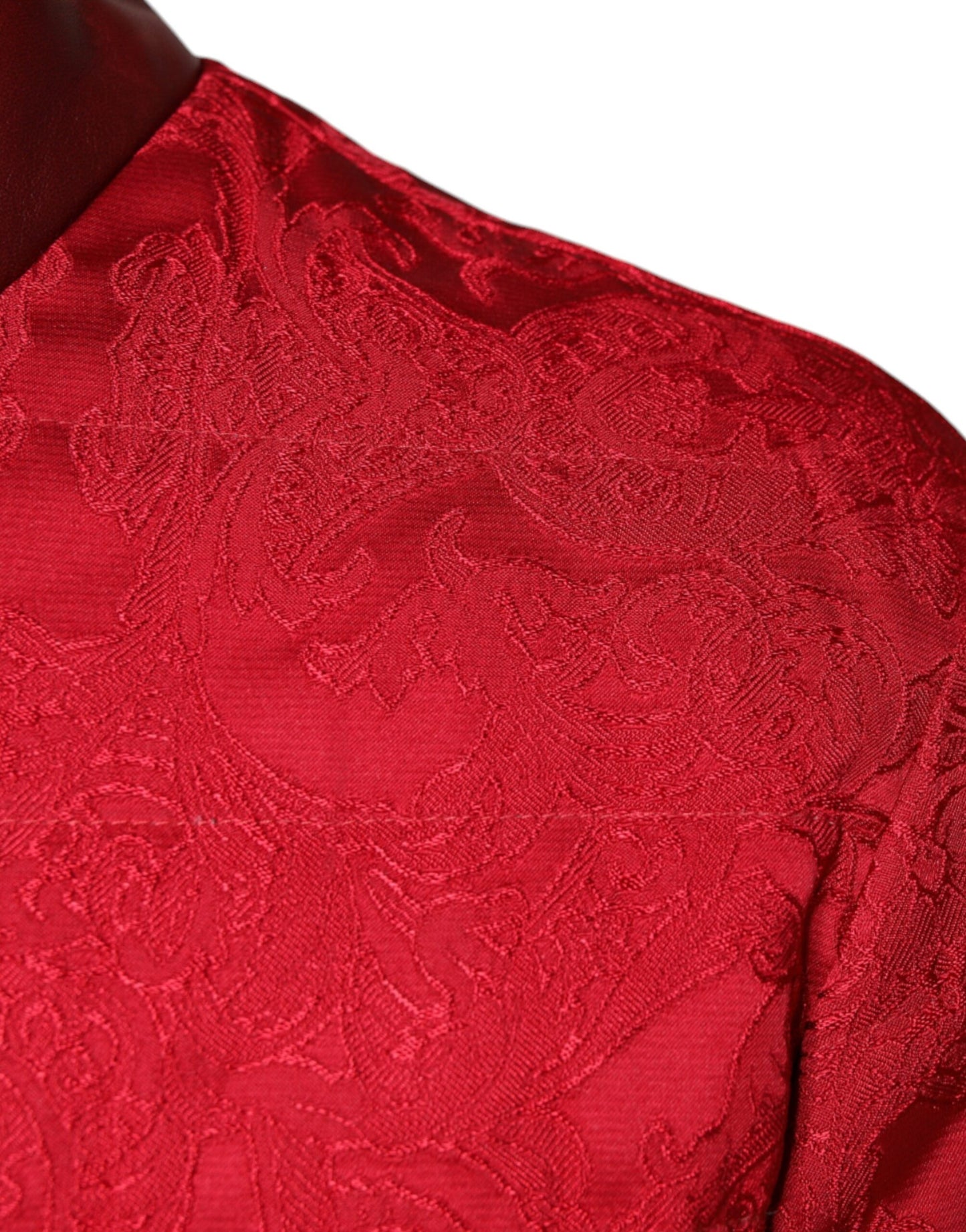 Veste bomber matelassée rouge avec logo couronne dorée
