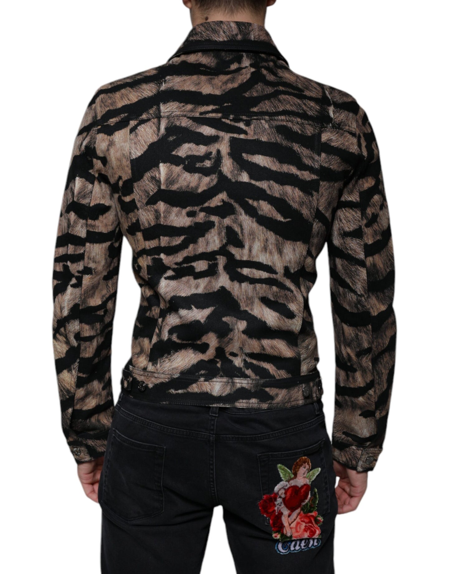 Veste à col boutonné Brown Tiger