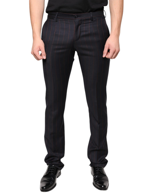 Pantalon skinny à rayures noires pour homme