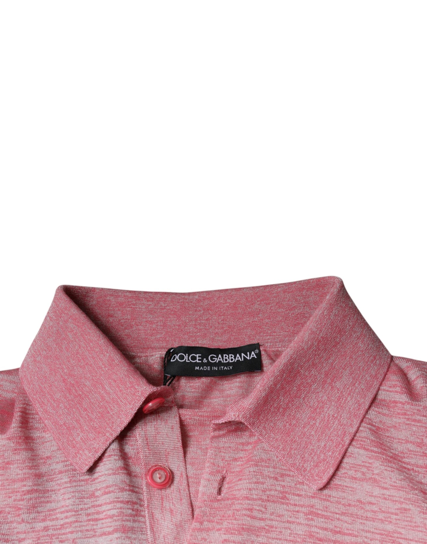Polo rose à manches longues en polyester pour homme
