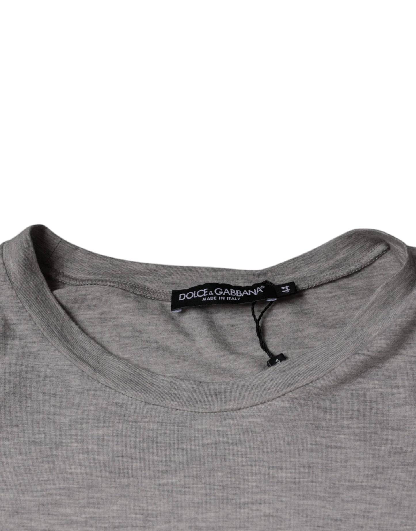 T-shirt ras du cou à manches courtes et logo imprimé gris