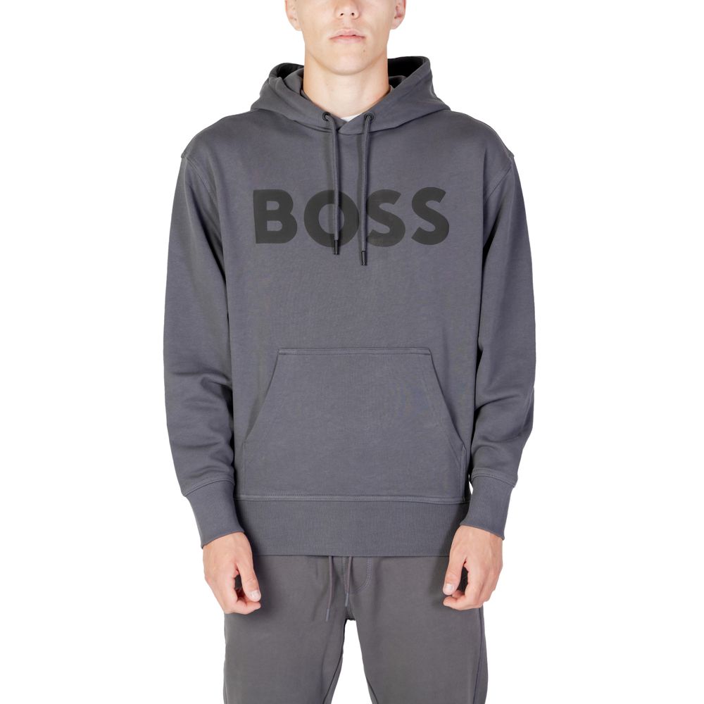 Sweat à capuche en coton gris
