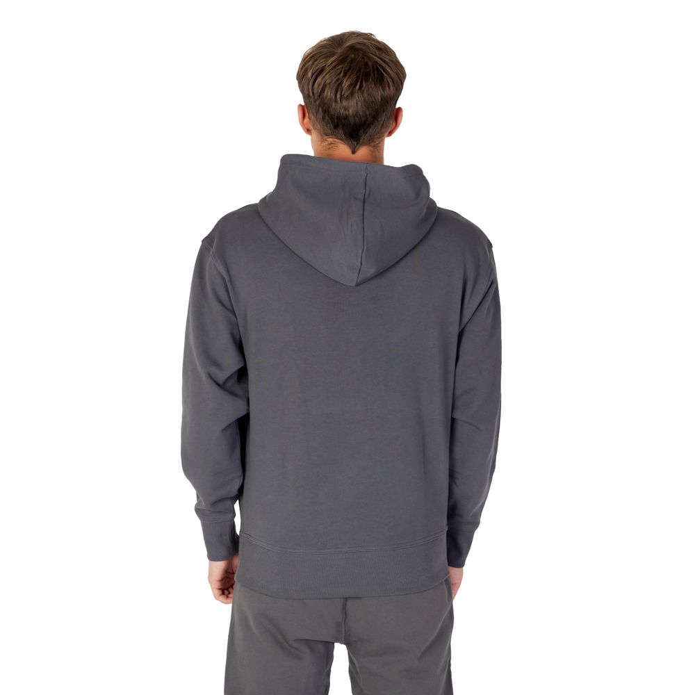 Sweat à capuche en coton gris