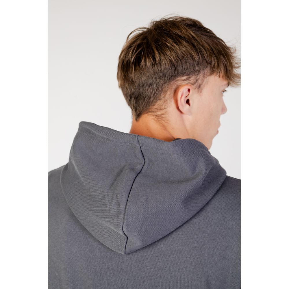 Sweat à capuche en coton gris