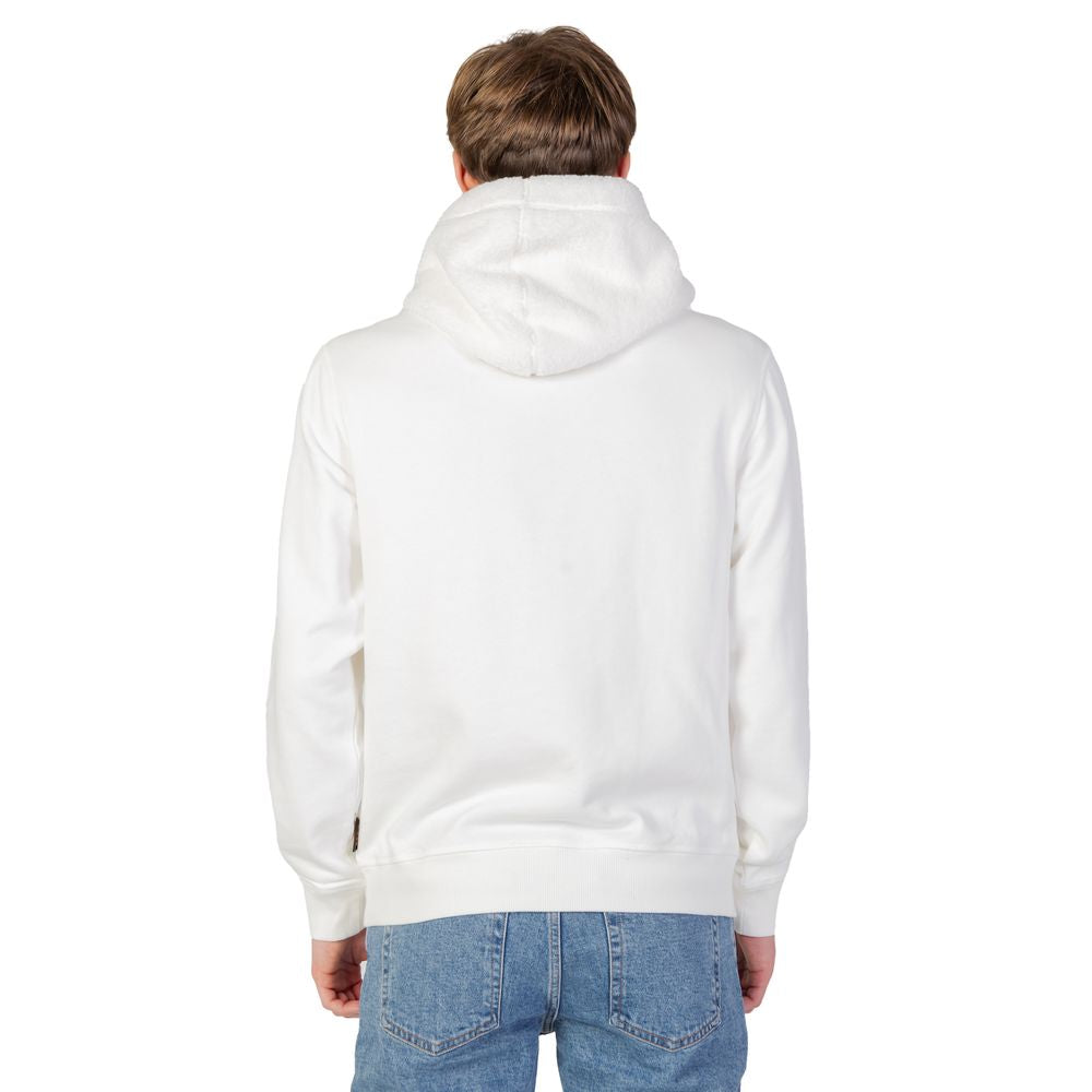 Sweat à capuche en coton crème