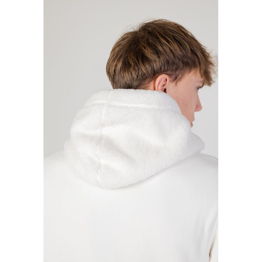 Sudadera con capucha de algodón color crema