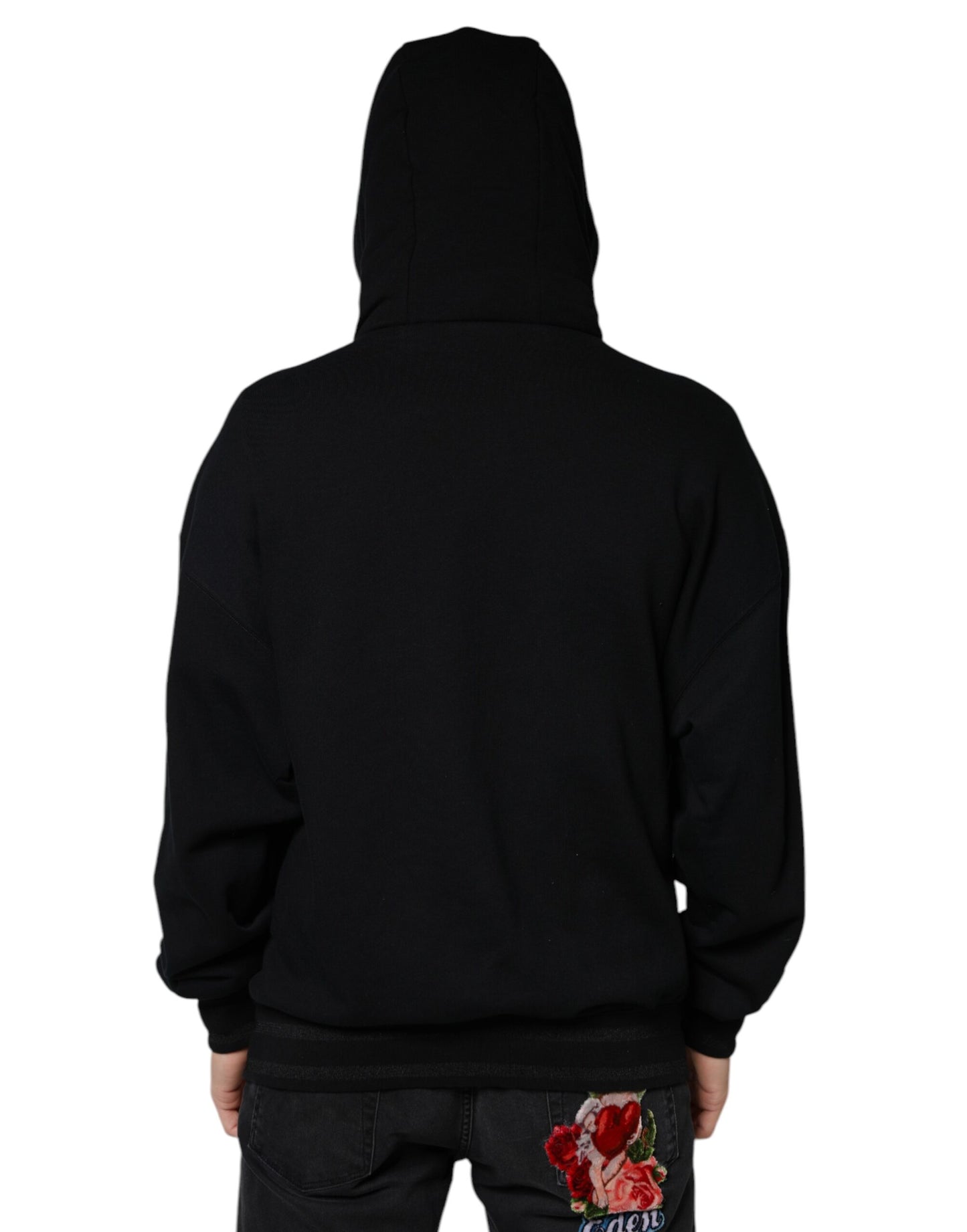 Sudadera con capucha negra para hombre