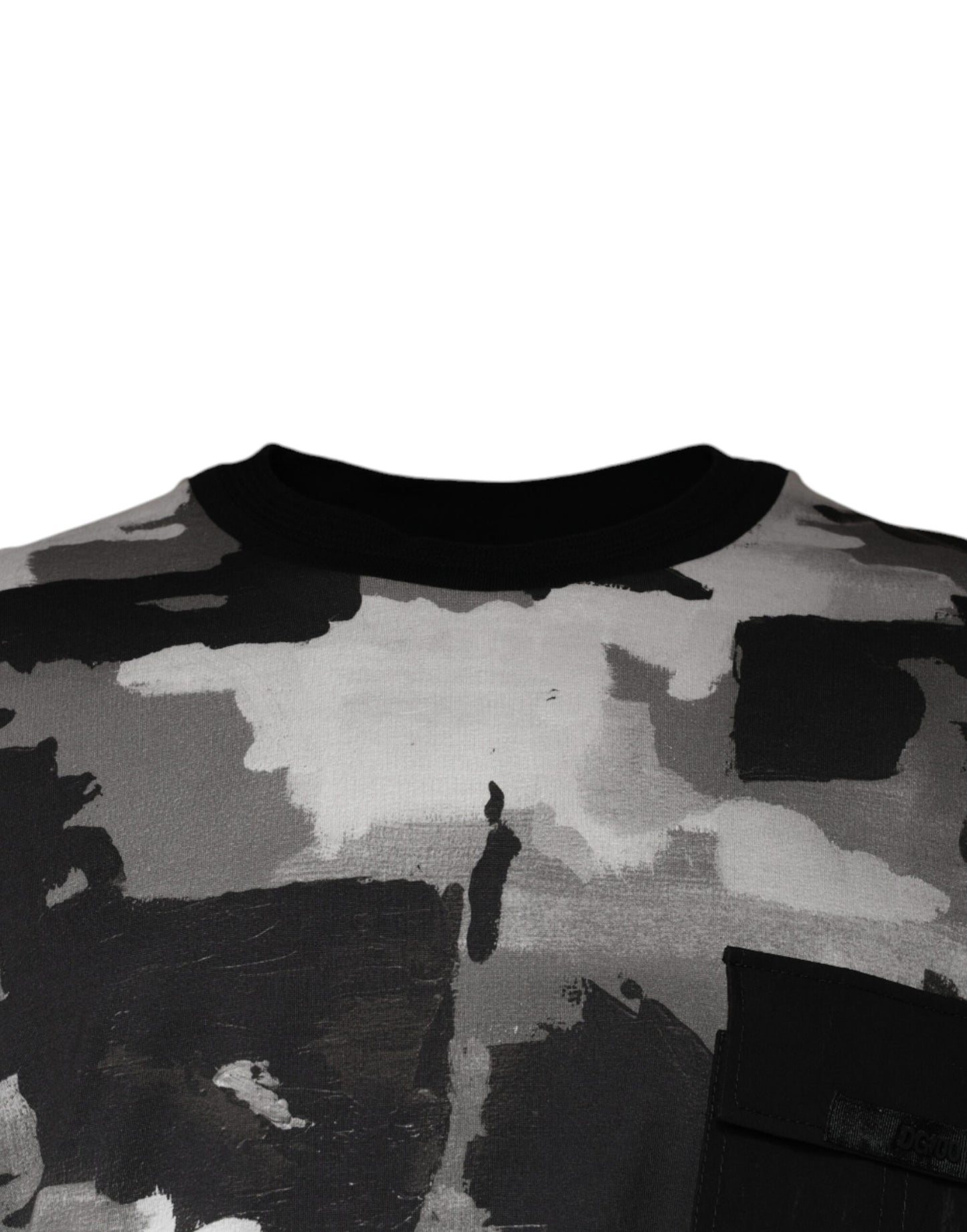 T-shirt ras du cou en coton camouflage multicolore