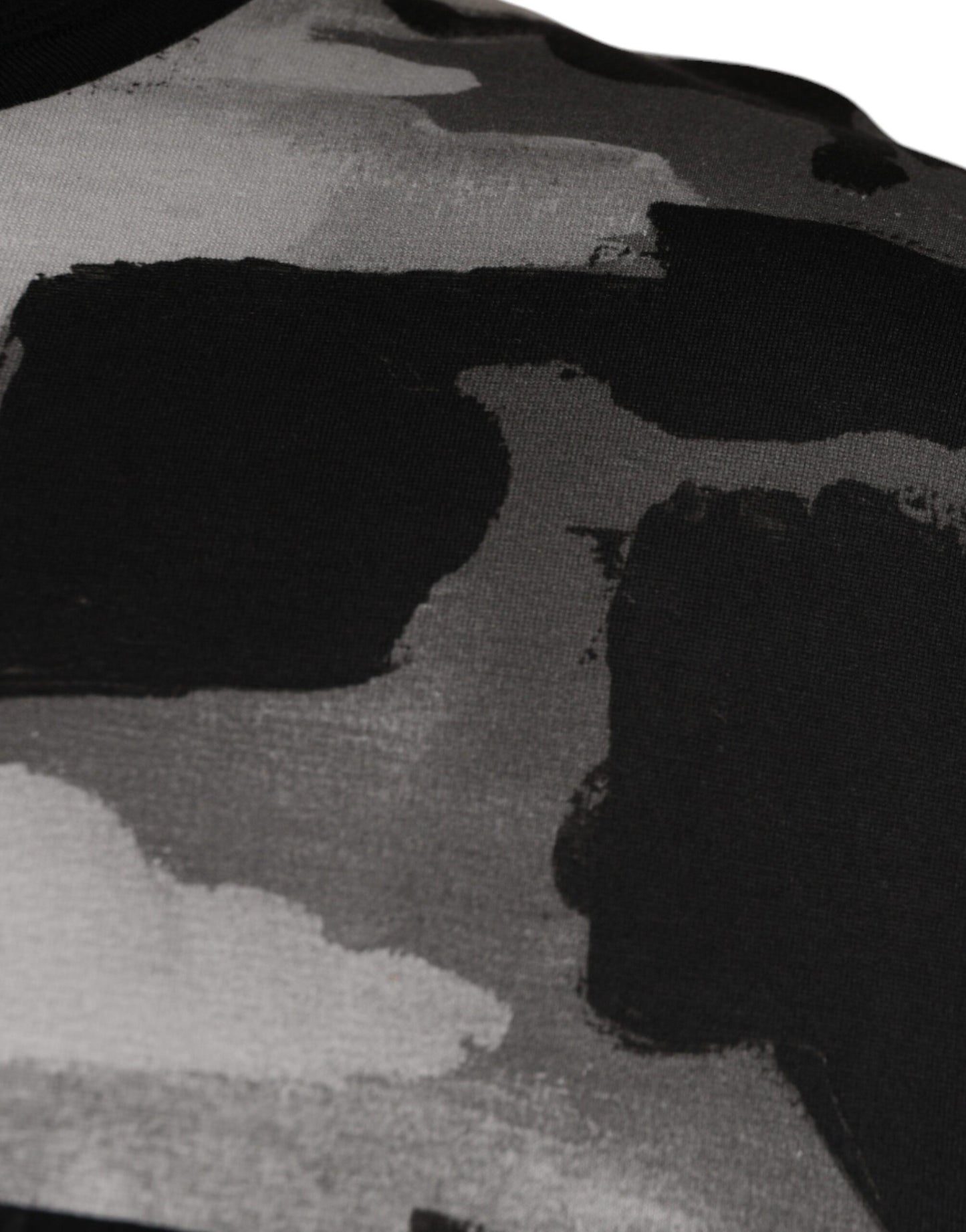 T-shirt ras du cou en coton camouflage multicolore