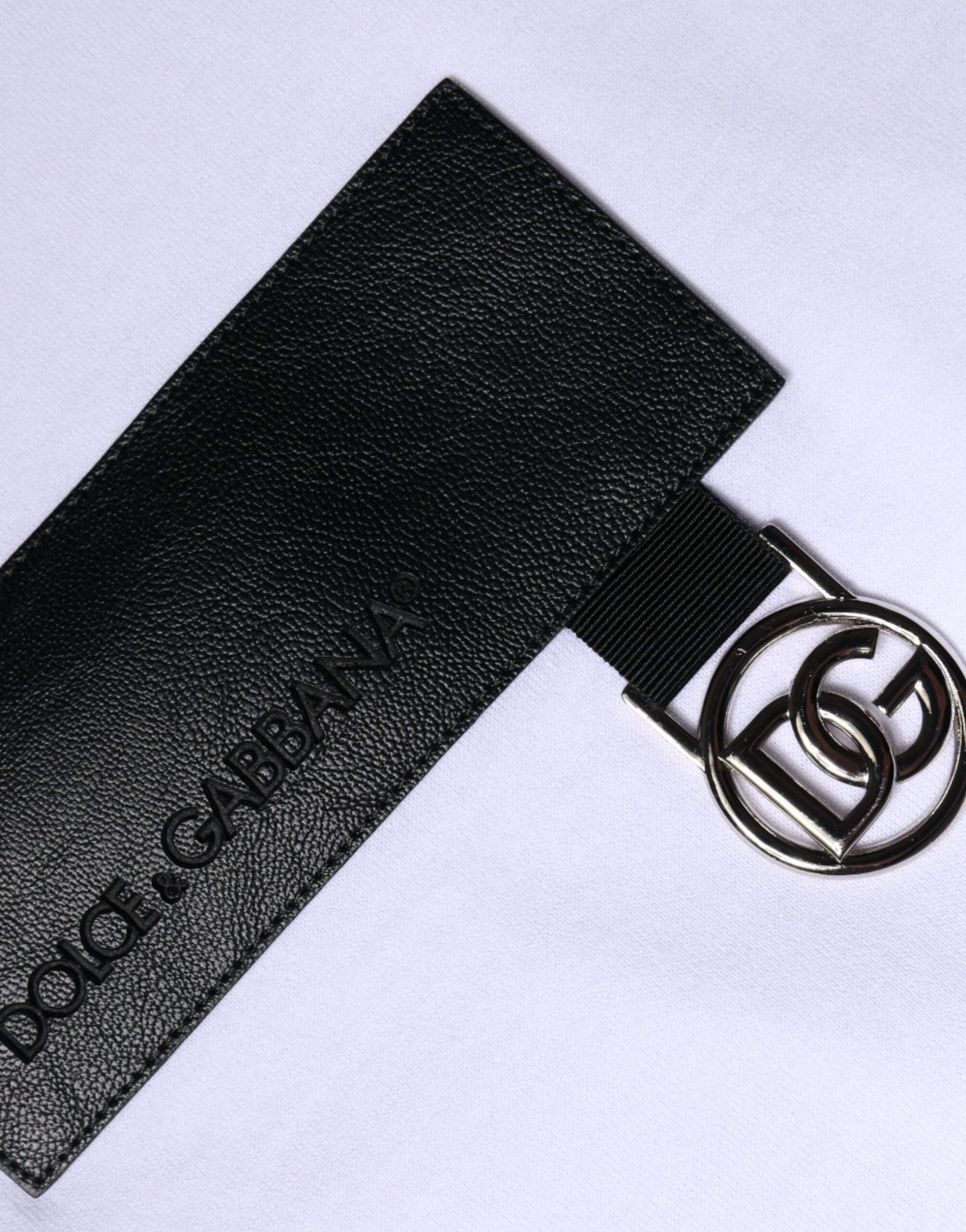 T-shirt ras du cou en coton avec logo blanc
