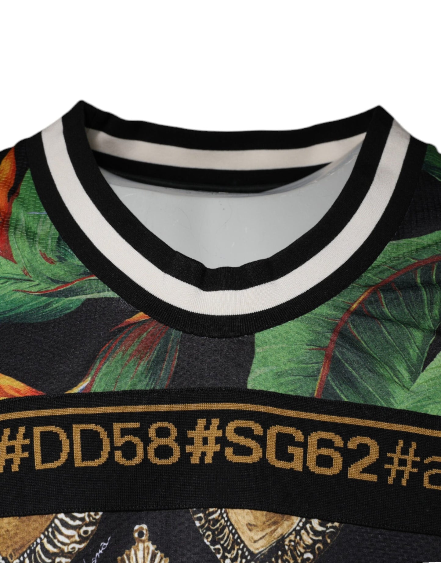 T-shirt sans manches tropical multicolore