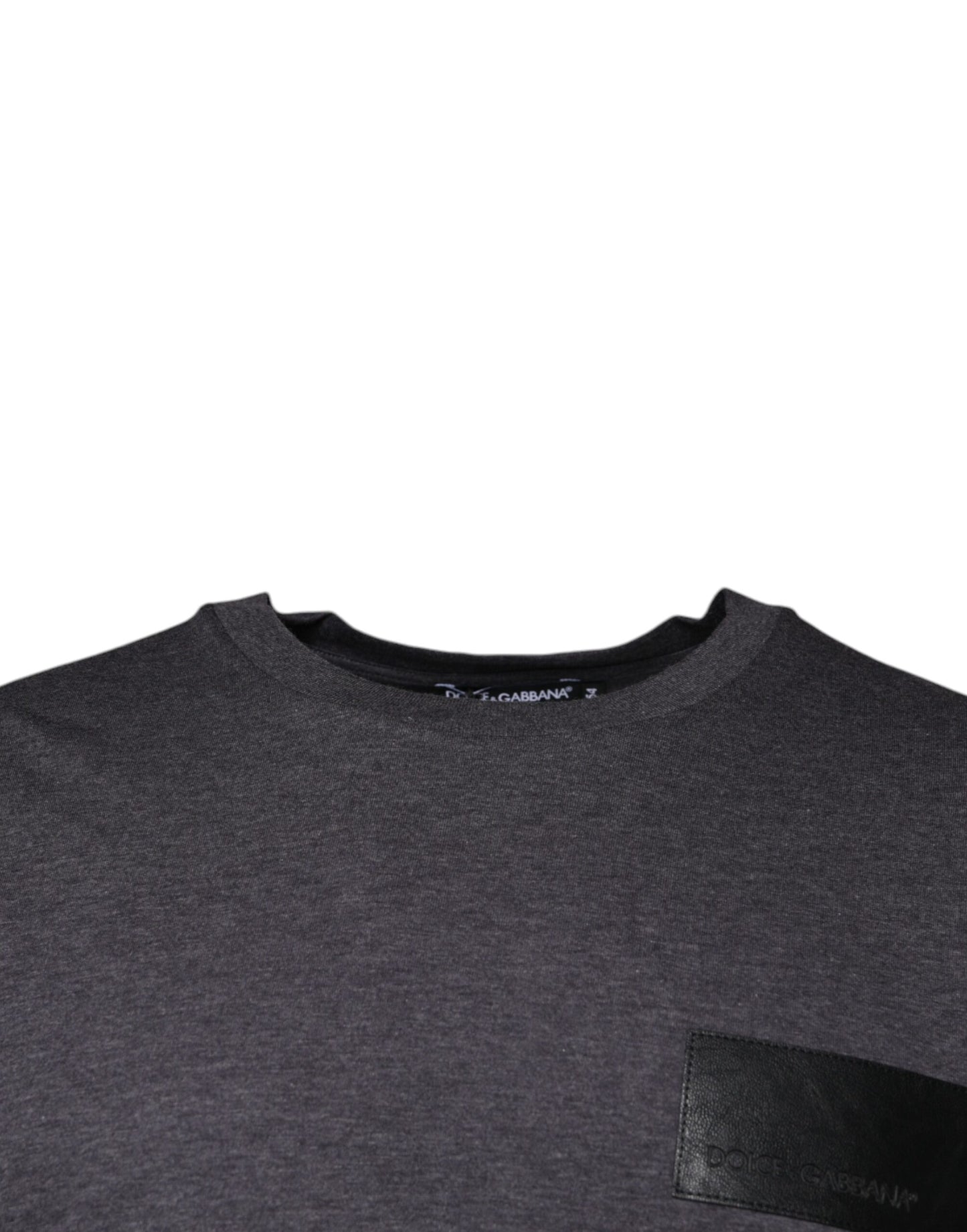 T-shirt ras du cou en coton gris avec logo