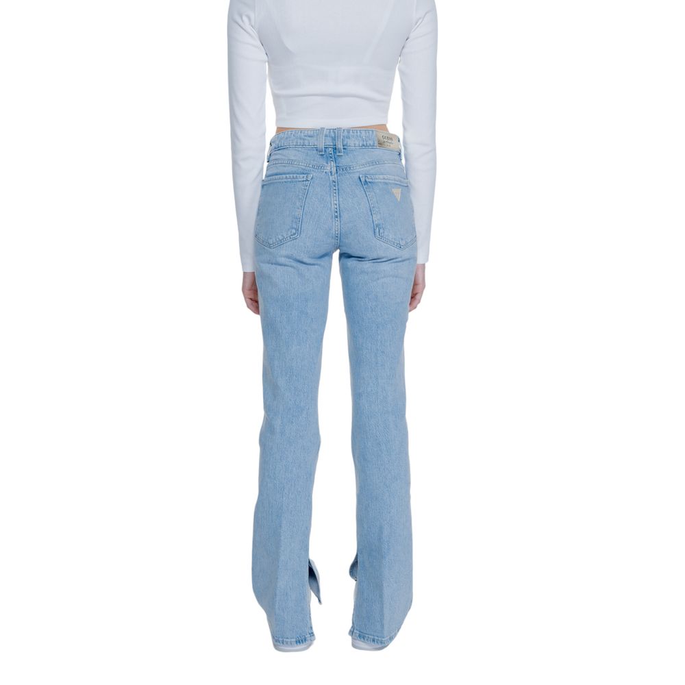 Jean mom en coton bleu clair