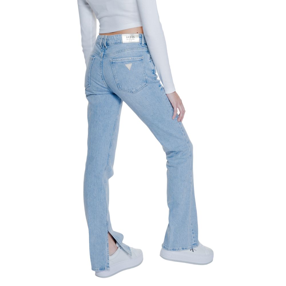 Jean mom en coton bleu clair