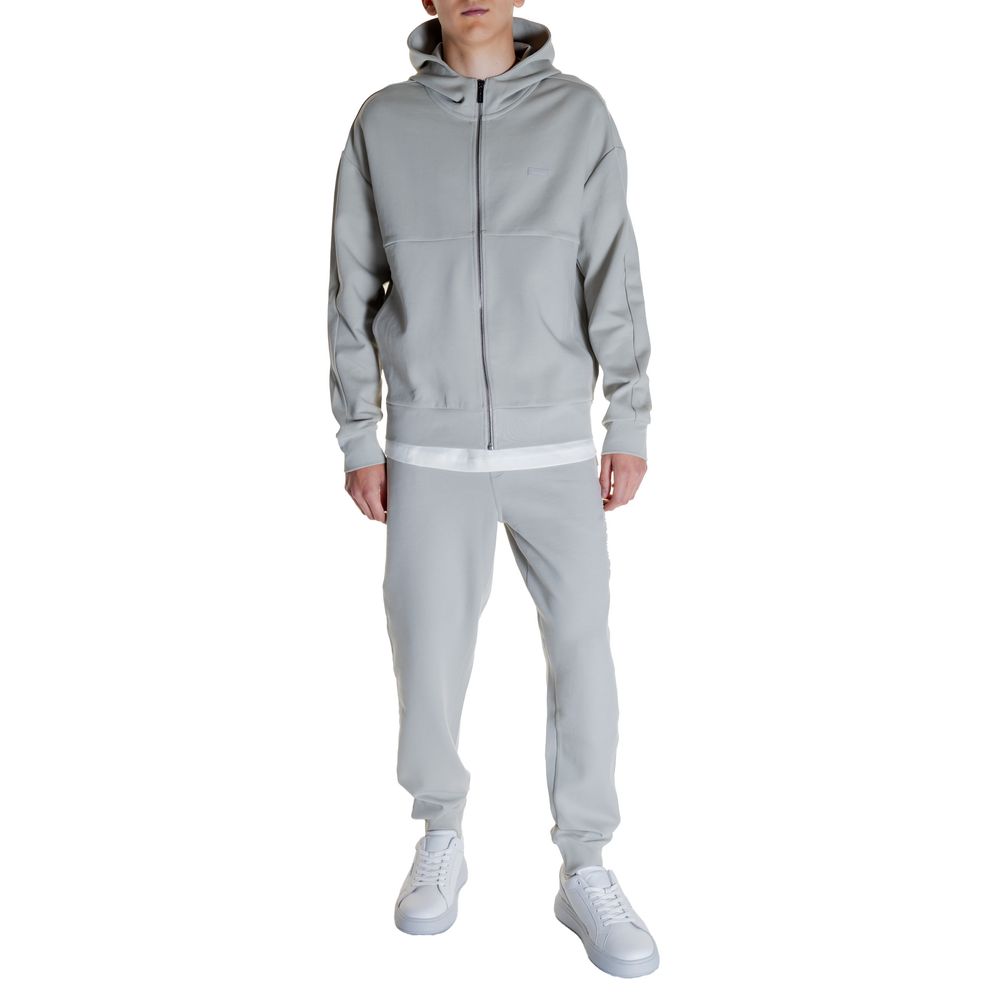 Sudadera con capucha de algodón gris