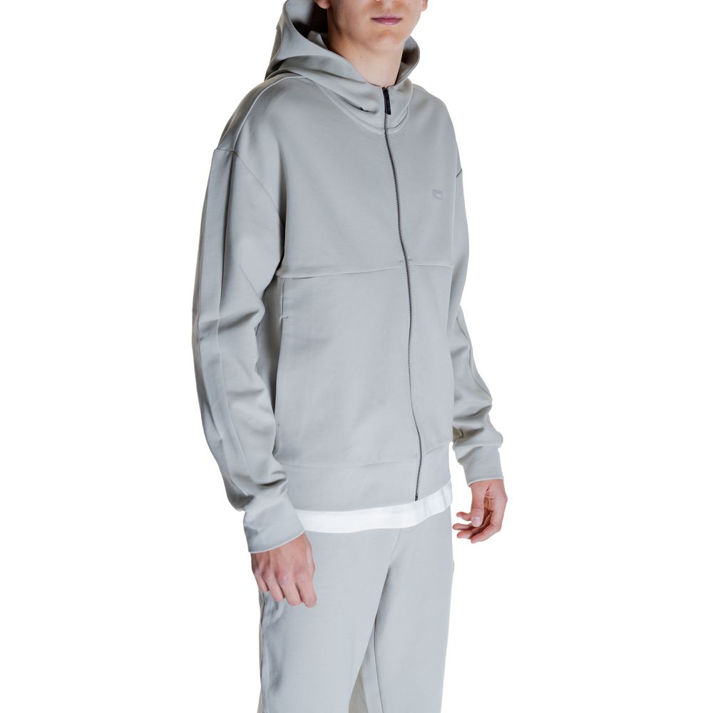 Sudadera con capucha de algodón gris