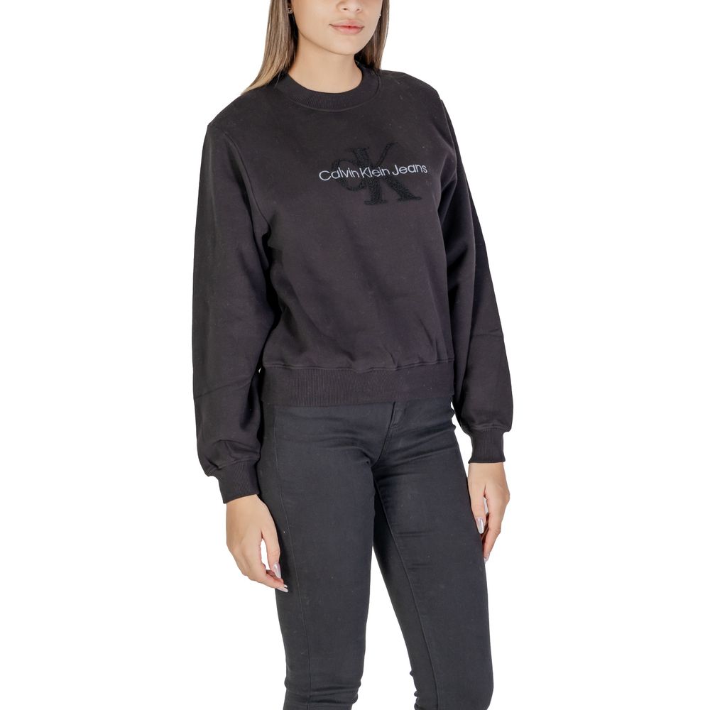 Sweat-shirt en coton noir
