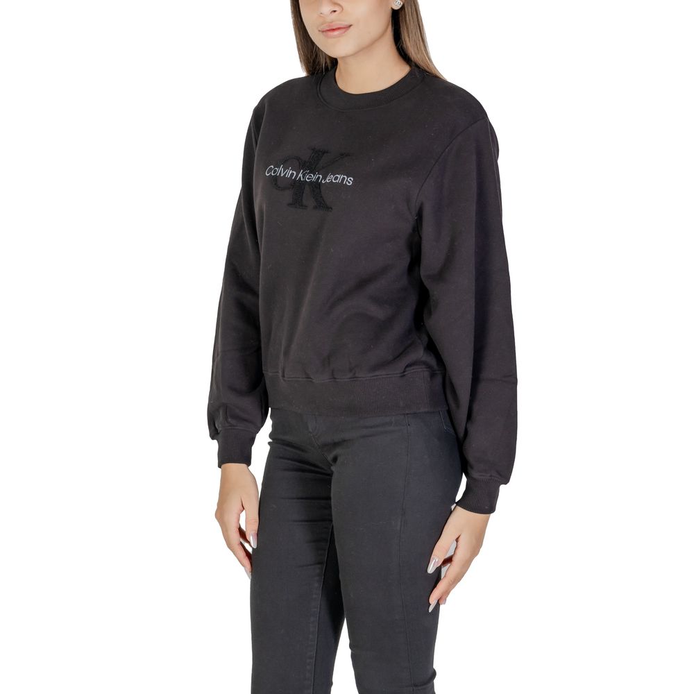 Sweat-shirt en coton noir